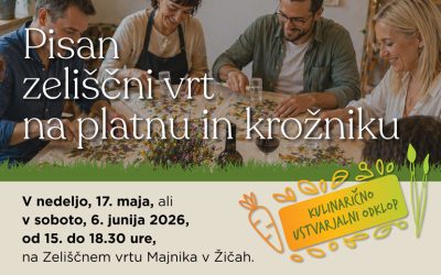 PISAN ZELIŠČNI VRT NA PLATNU IN KROŽNIKU