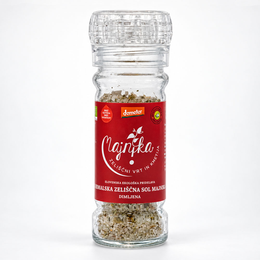 DIMLJENA ZELIŠČNA SOL MAJNIKA, nemleta, mlinček, 75 g
